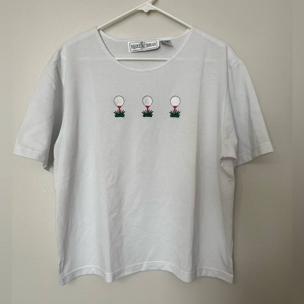 Needle & Thread Embroidered Golf Short Sleeve Top